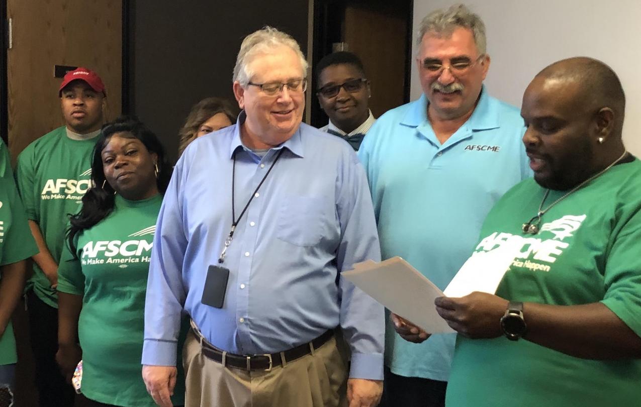 State workers from the NPC bargaining unit file for certification as AFSCME Local 4041