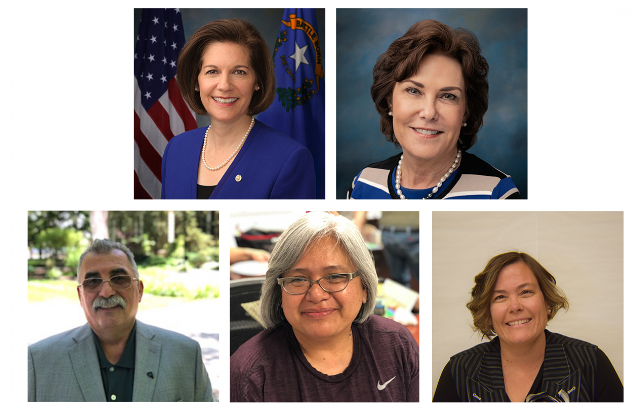AFSCME Local 4041 members are joined by Nevada Senators Catherine Cortez Masto and Jacky Rosen to urge the Senate to send aid to state and local governments
