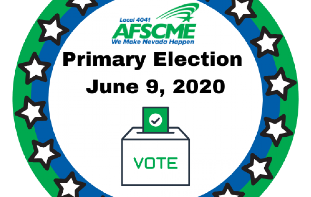 AFSCME Local 4041 Primary Election Vote Logo 
