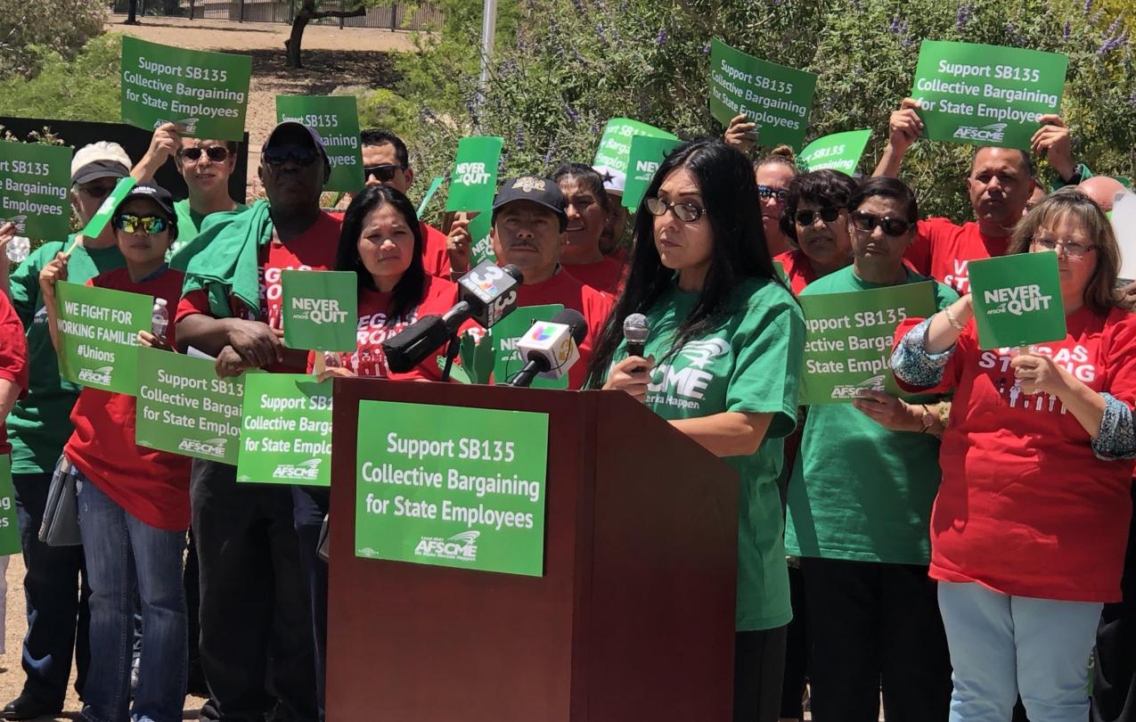 AFSCME Local 4041 rally collective bargaining rights