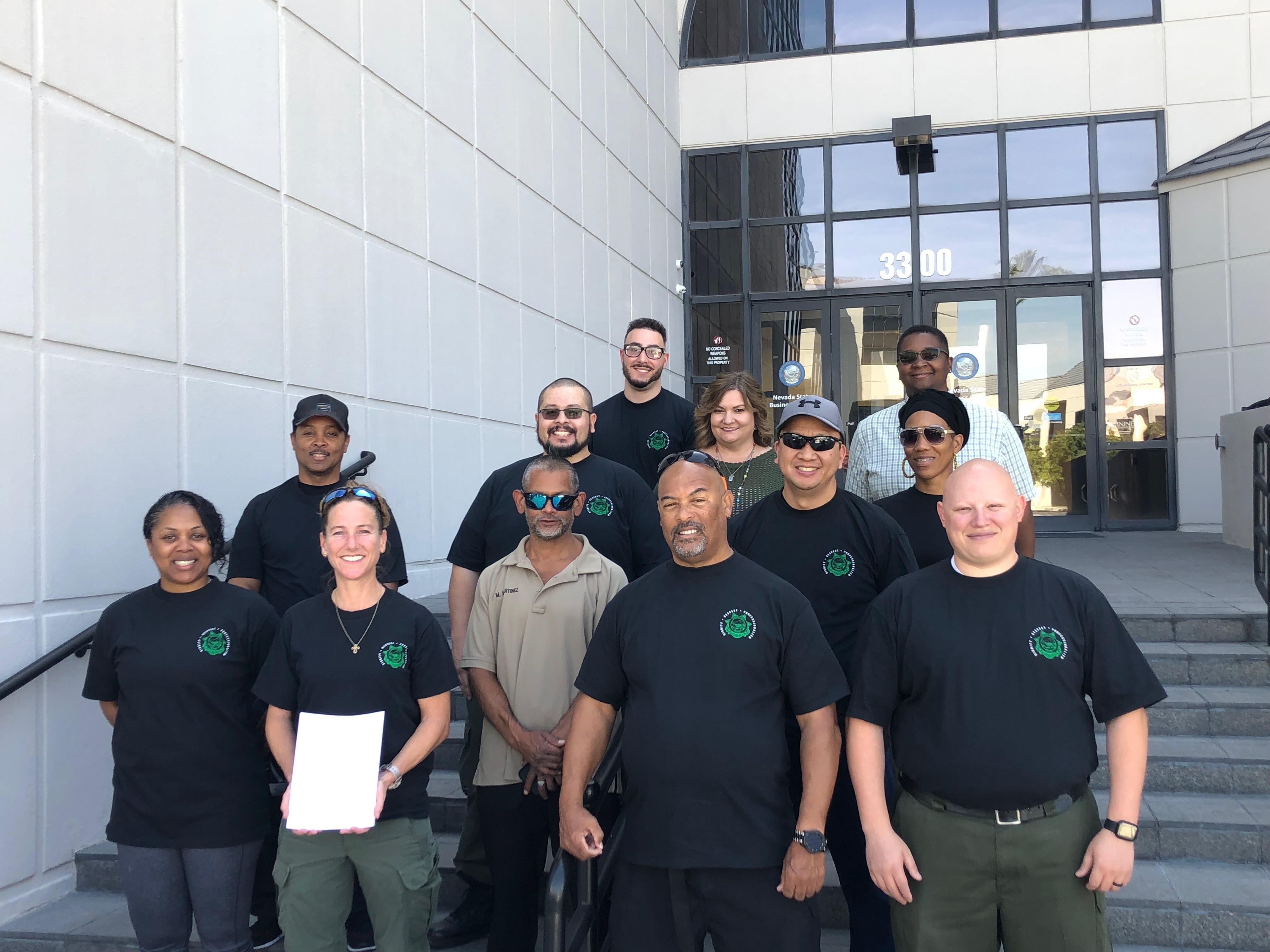 AFSCME Local 4041 Corrections members file with the state of Nevada for collective bargaining recognition